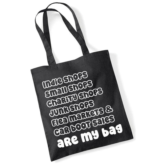 Shop Small, Shop Local Cotton Tote Bag Black