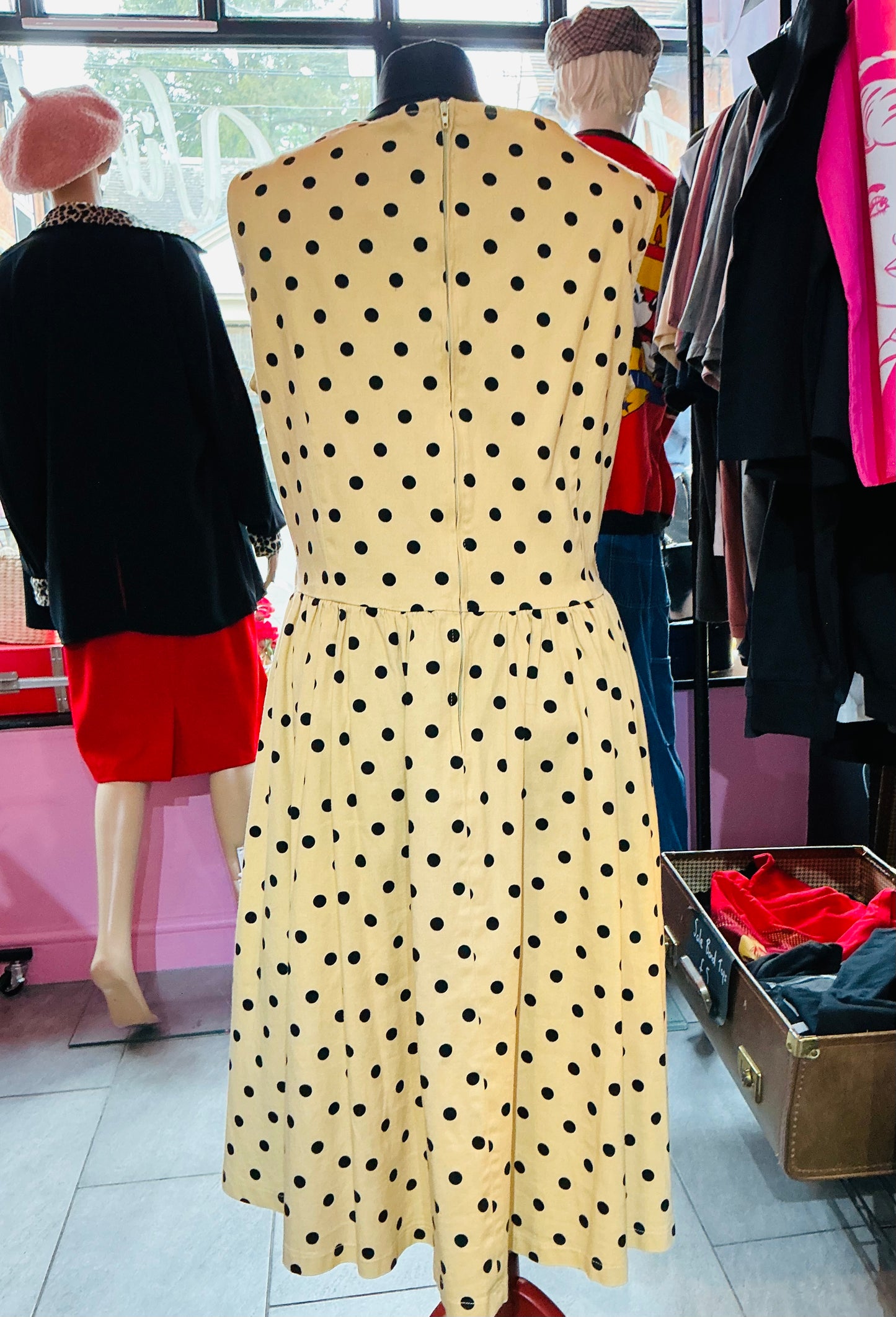 1950s Style Yellow and Black Lindy Bop Swing Dress