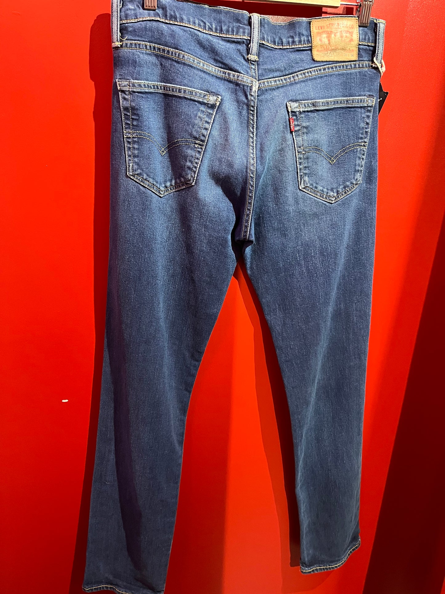 Dark Blue Denim Levi Straight Leg Jeans