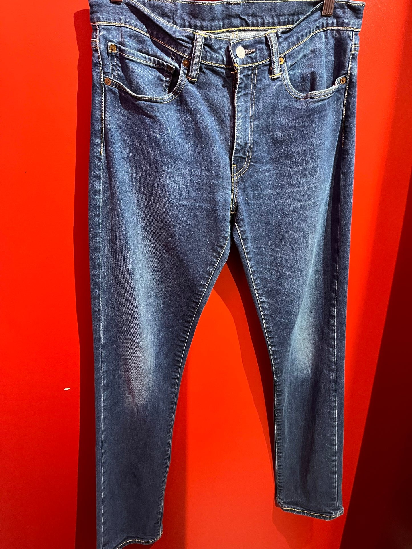 Dark Blue Denim Levi Straight Leg Jeans