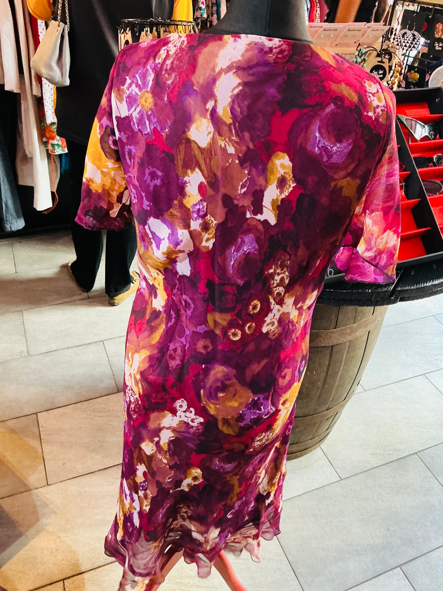 Y2K Vintage Purple Chiffon Isle Maxi Dress