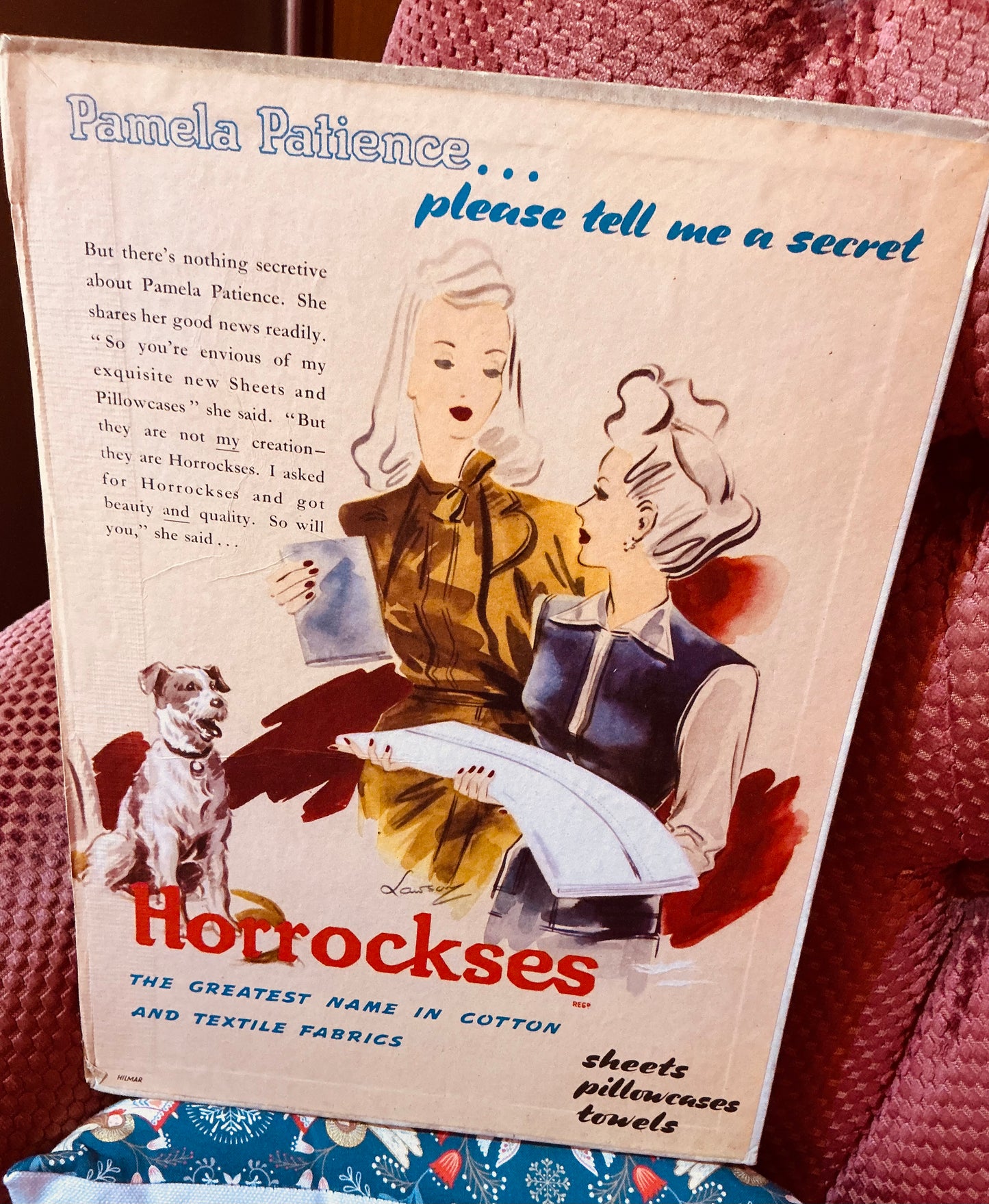 1950s Original Vintage Horrockses Poster