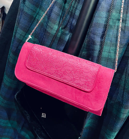 Fuchsia Pink New Ruby Shoo Clutch Bag