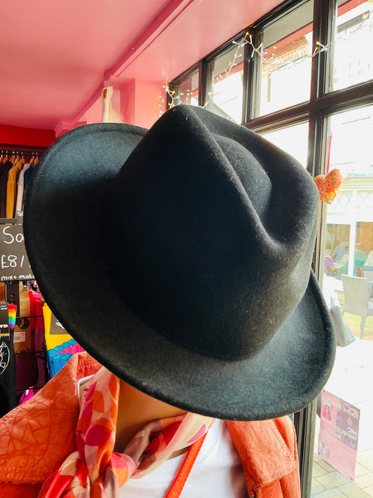 Black Wool Fedora