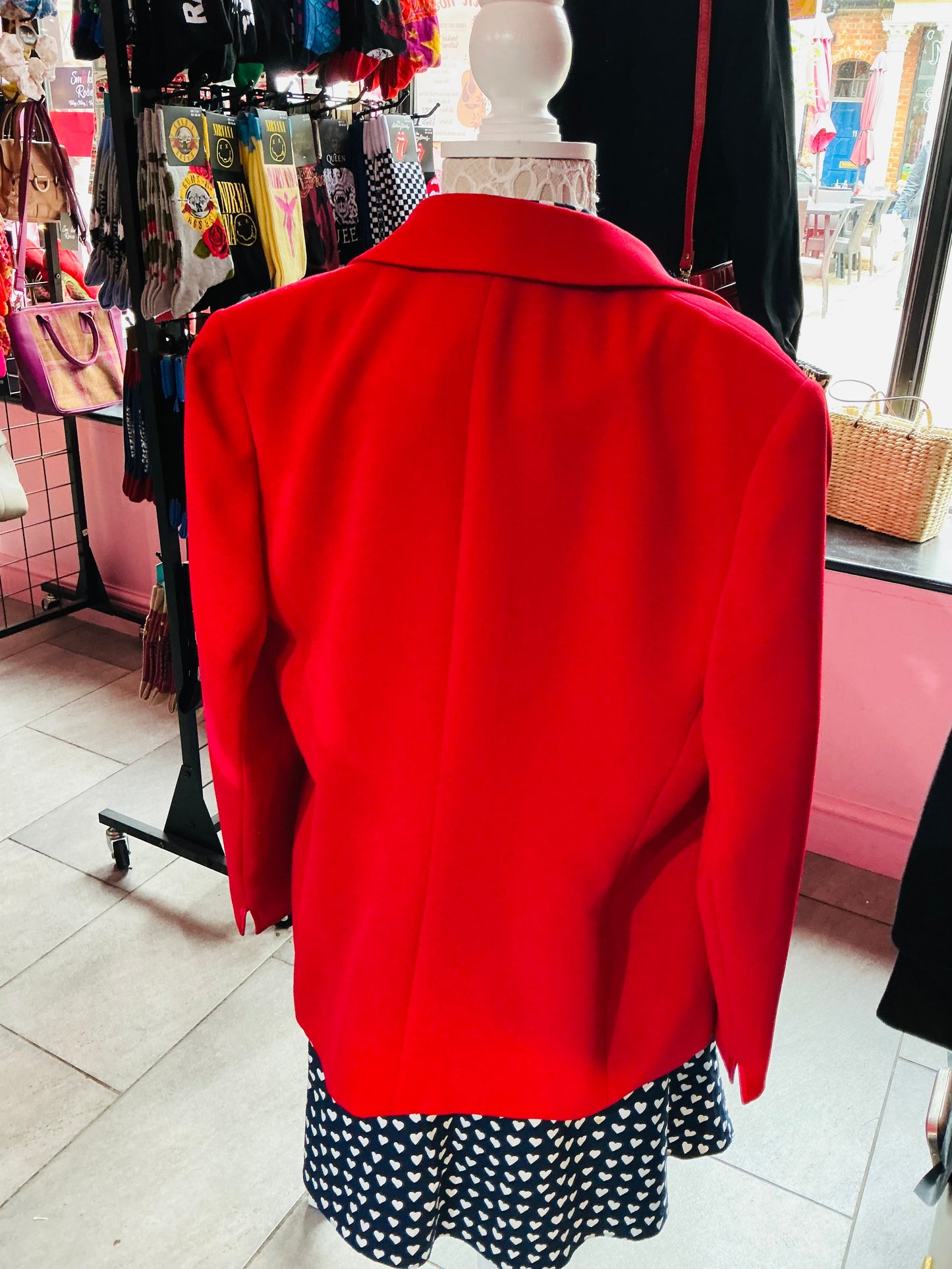 Red 1980s Vintage Jacques Vert Jacket