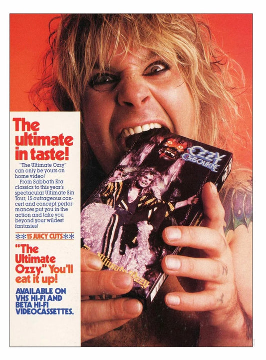 Ozzy Osbourne on Tape Wall Print