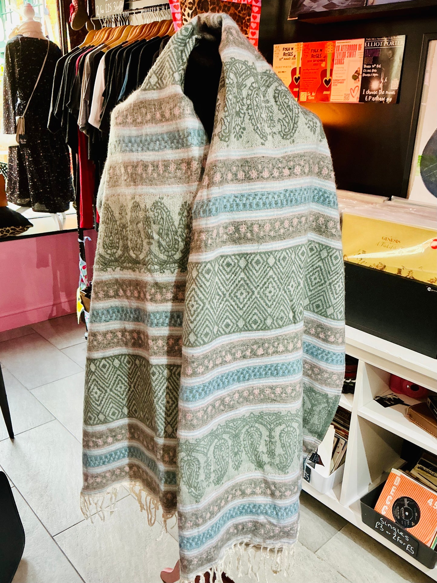 Pastel Paisley Floral Soft Winter Scarf