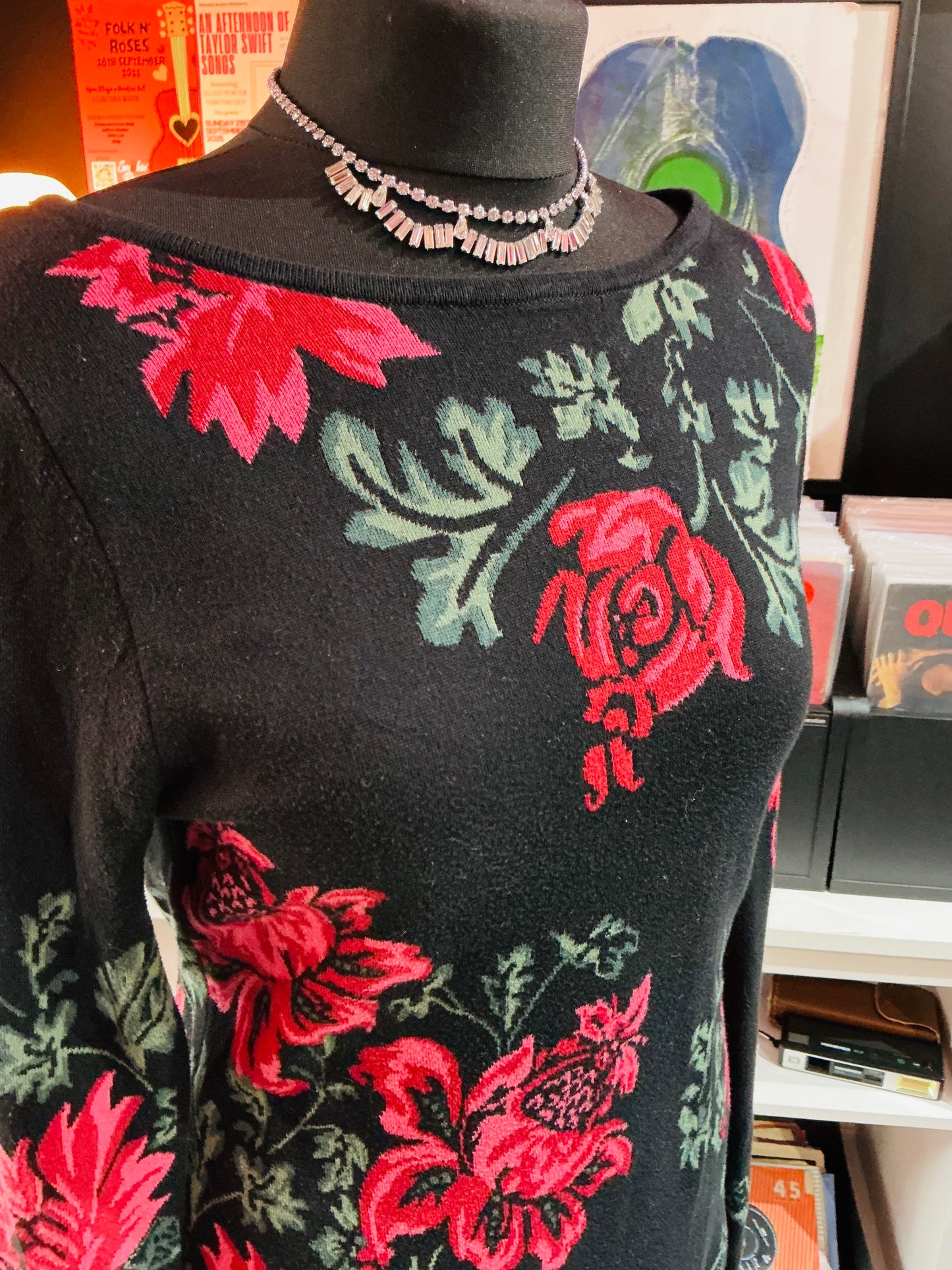 Monsoon Rose Floral Winter Dress