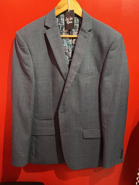 Navy Lined with Music Style Pattern Ben Sherman Blazer