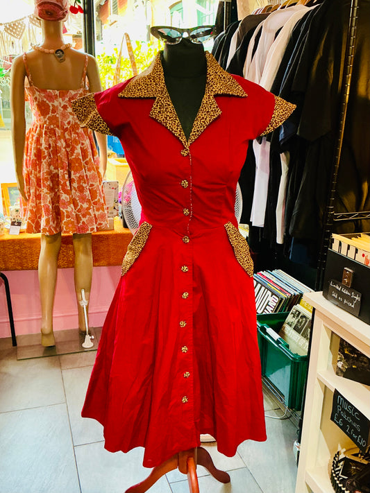 Lindy Bop Cheetah Print Dress