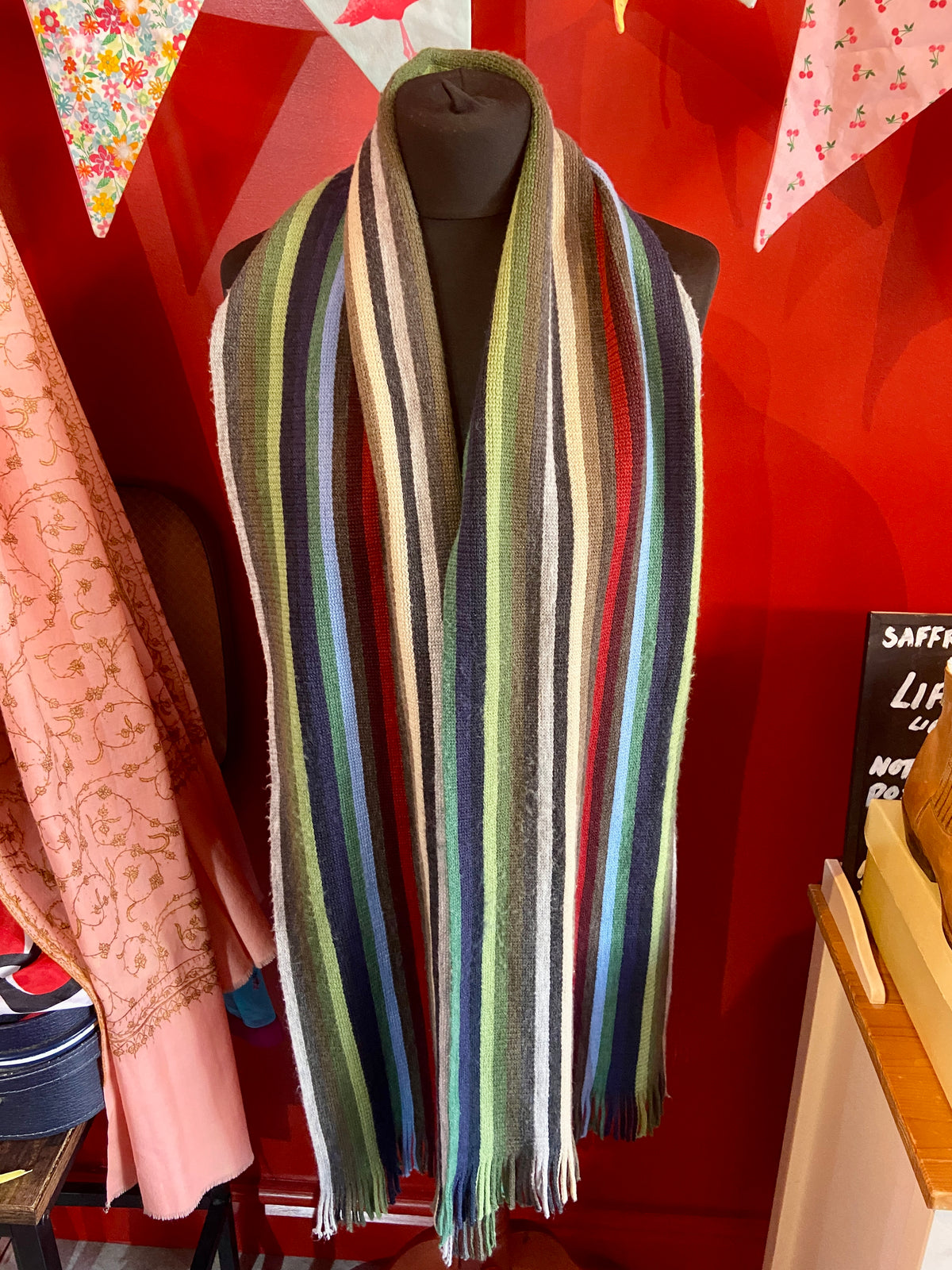 Striped Long Autumnal Scarf