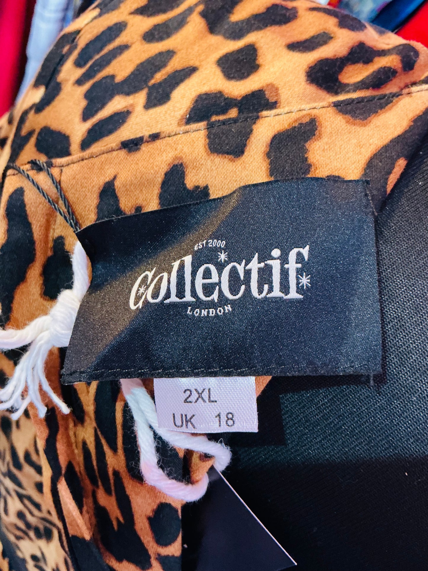 50s Style Leopard Print Collectif London Swing Dress