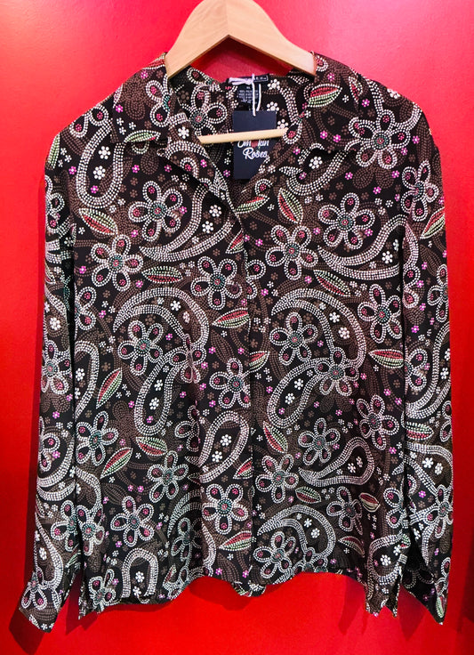 1970s Retro Floral Shirt
