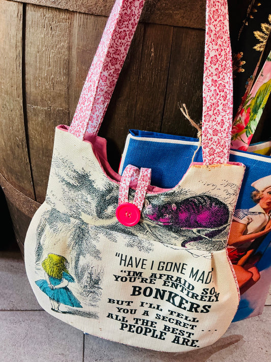 Handmade Alice in Wonderland Handbag