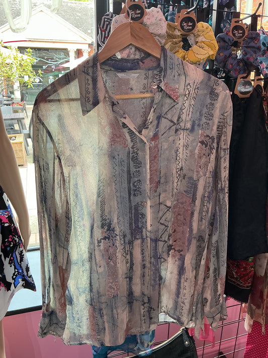 70s Boho Style Patterned St Michael Shirt