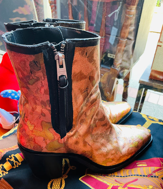 Hand painted Leopard Print Design All Saints Boots