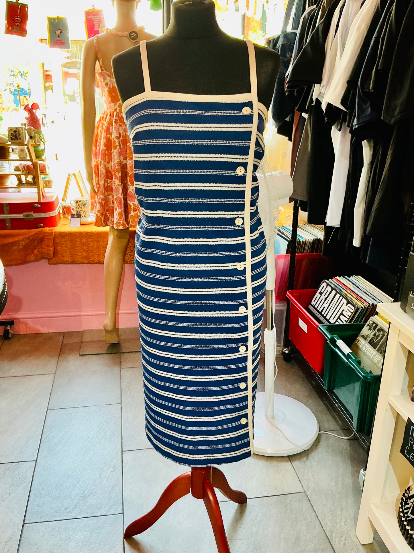 1970s Vintage Striped Dress