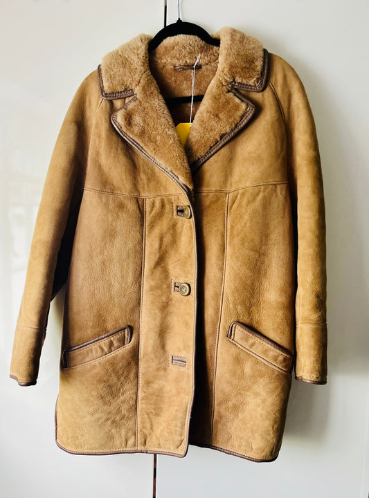Her Tina Sheepskin Tan Coat