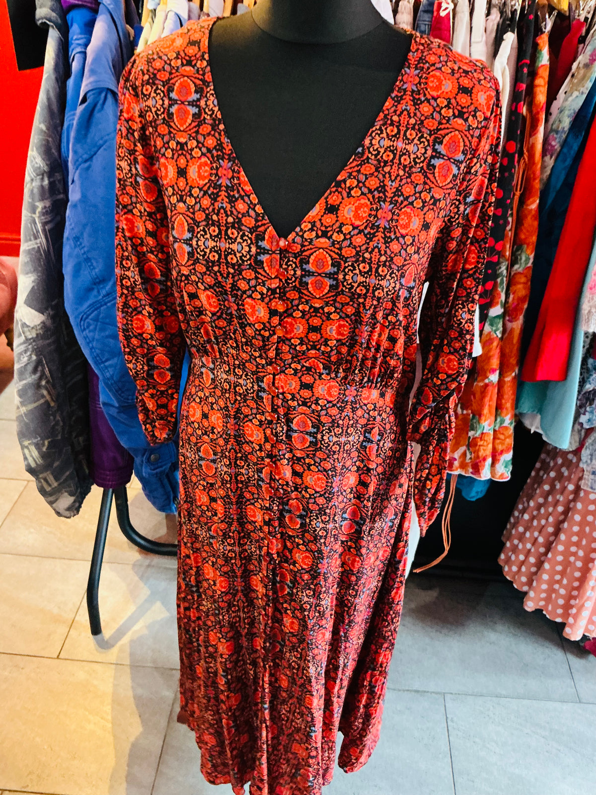 Joe Browns Orange Boho Style Maxi Dress