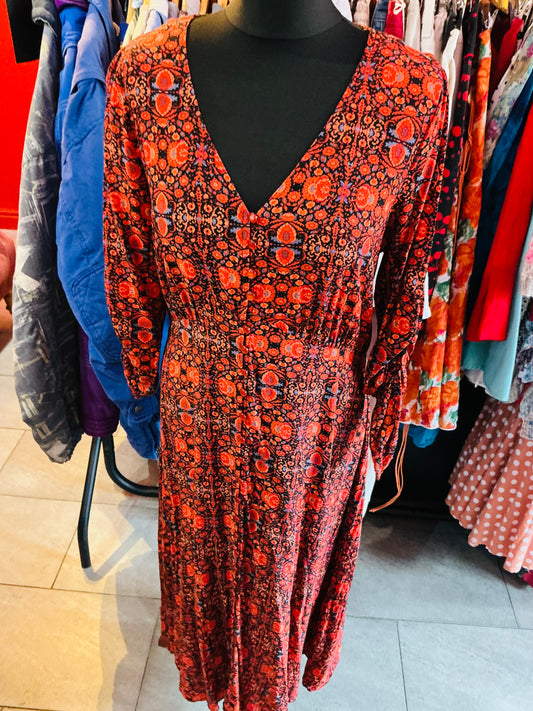 Joe Browns Orange Boho Style Maxi Dress