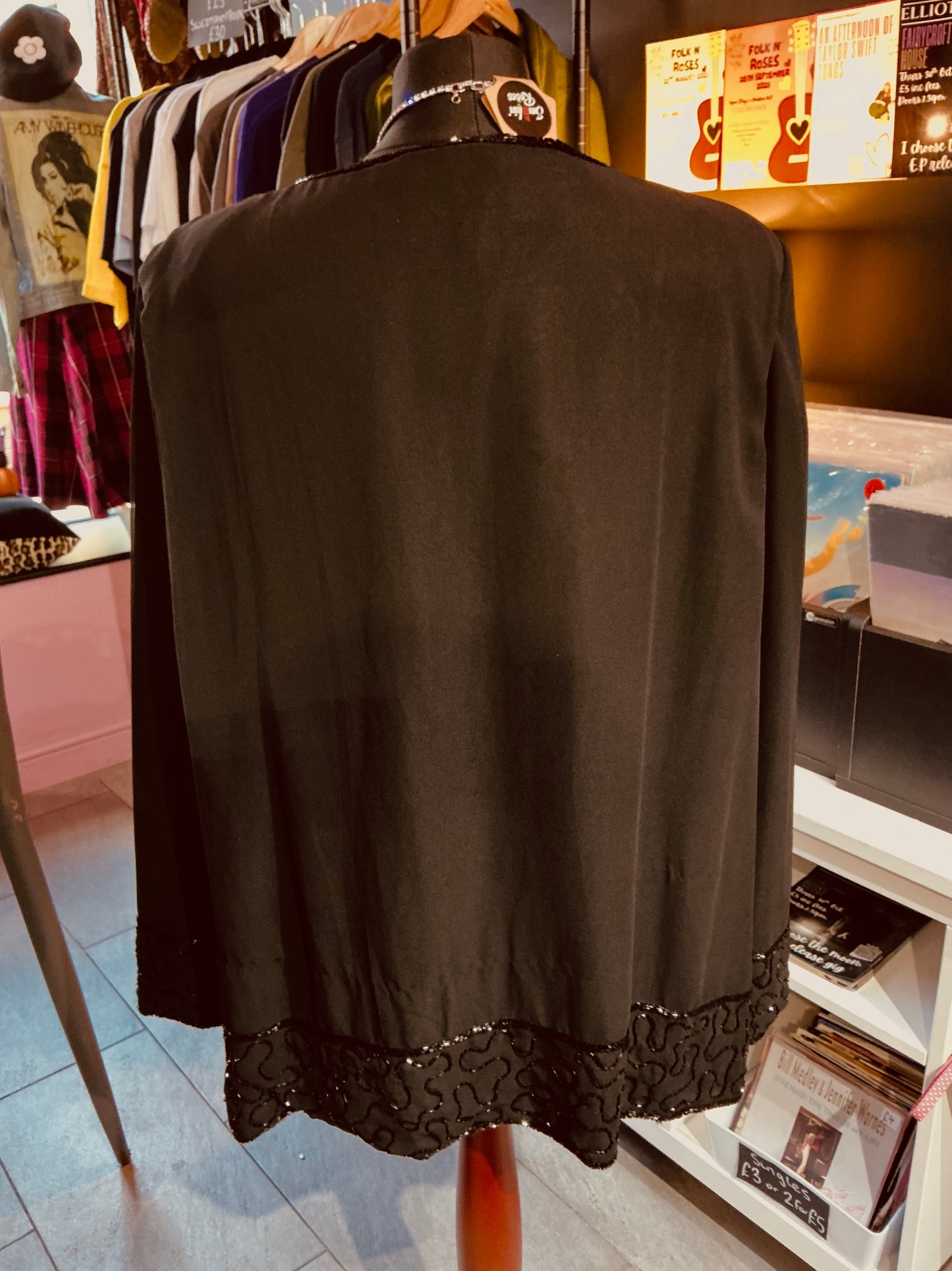 Canda Black Sheer Over Jacket