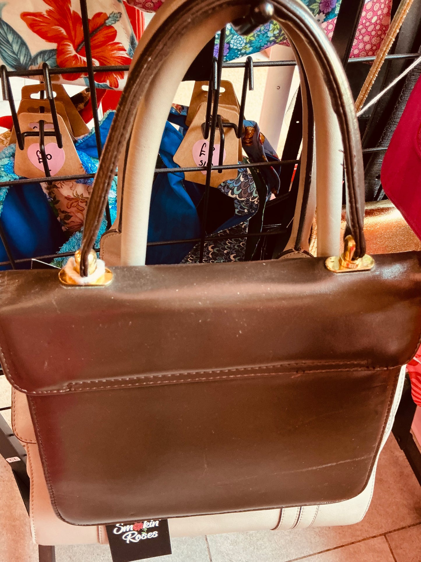 1970s Vintage Jane Shilton Brown Suede Handbag