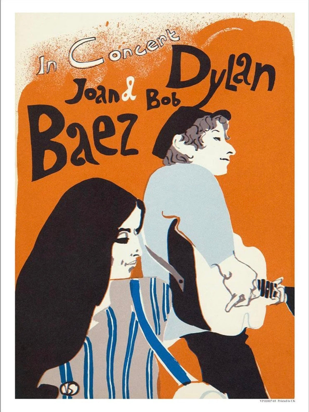 Bob Dylan And Joan Baez Wall Print