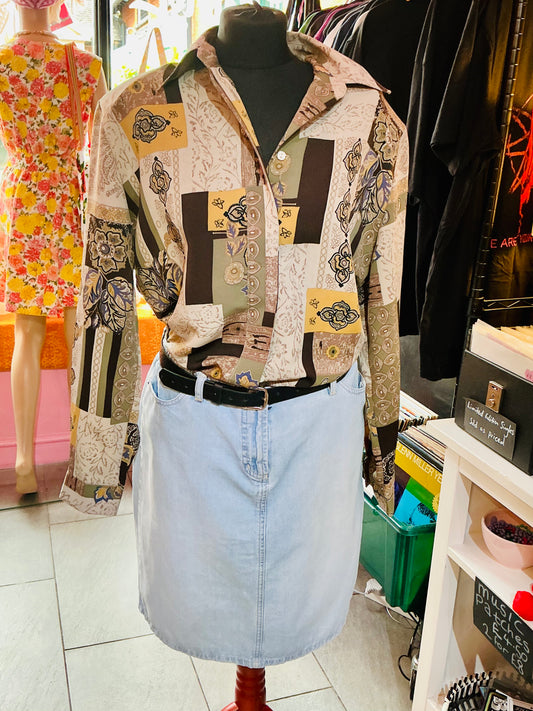 1980s Vintage Mille Millicooni Patterned Shirt