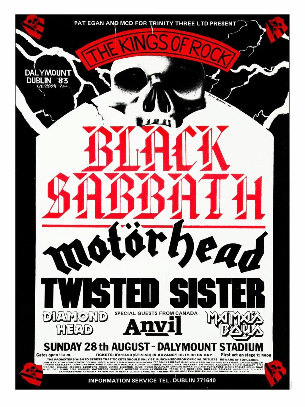 Black Sabbath Concert Wall Print