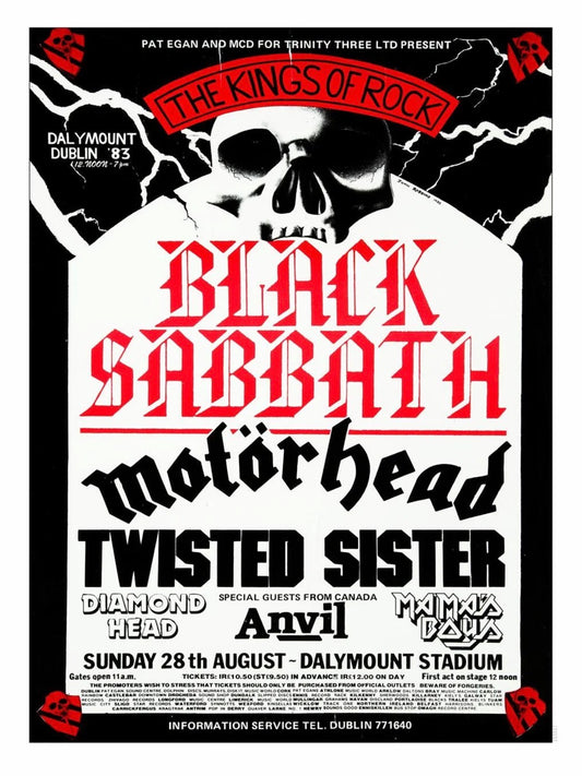 Black Sabbath Concert Wall Print