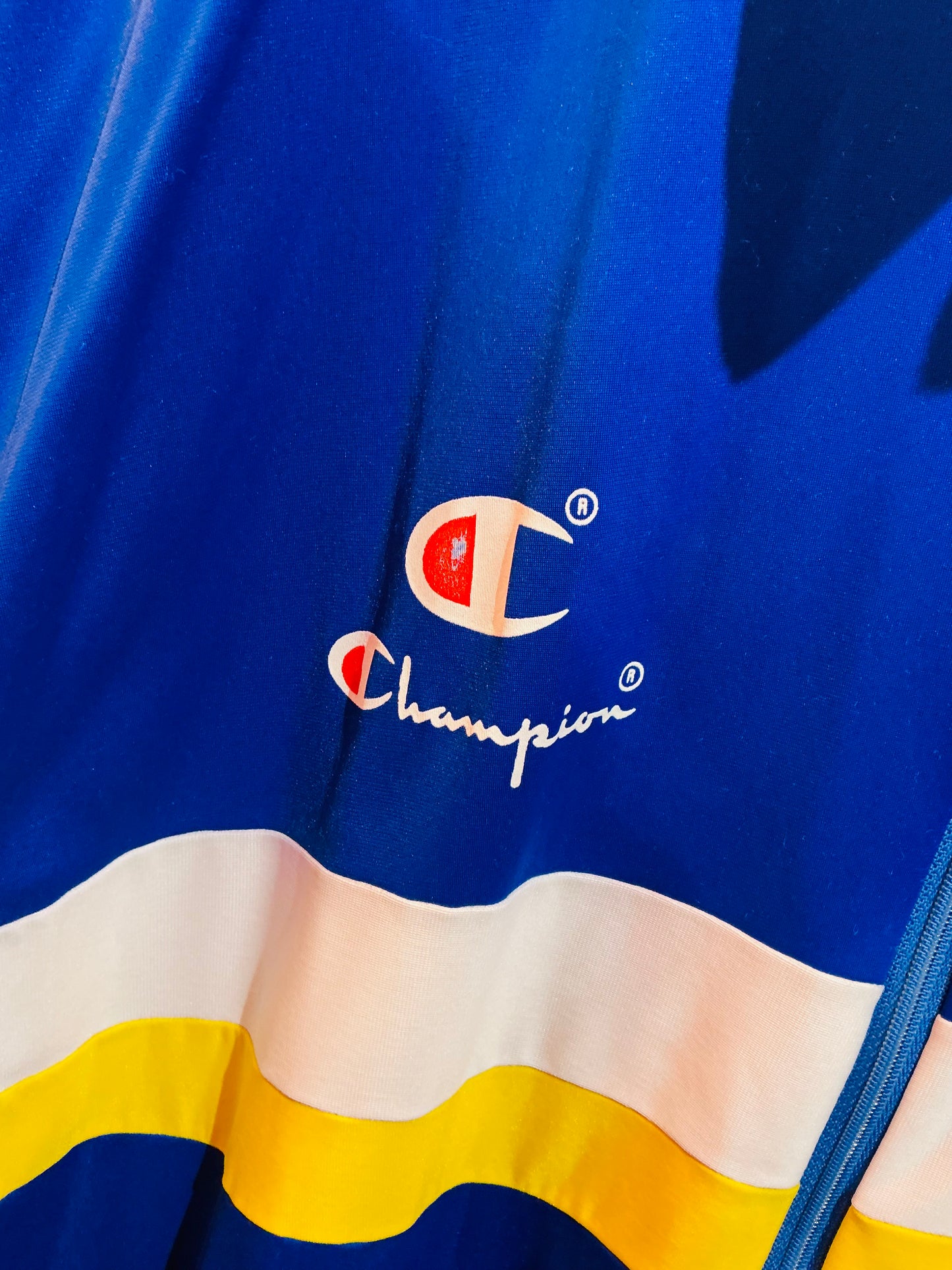 1990s Vintage Champion Blue Sports Jacket