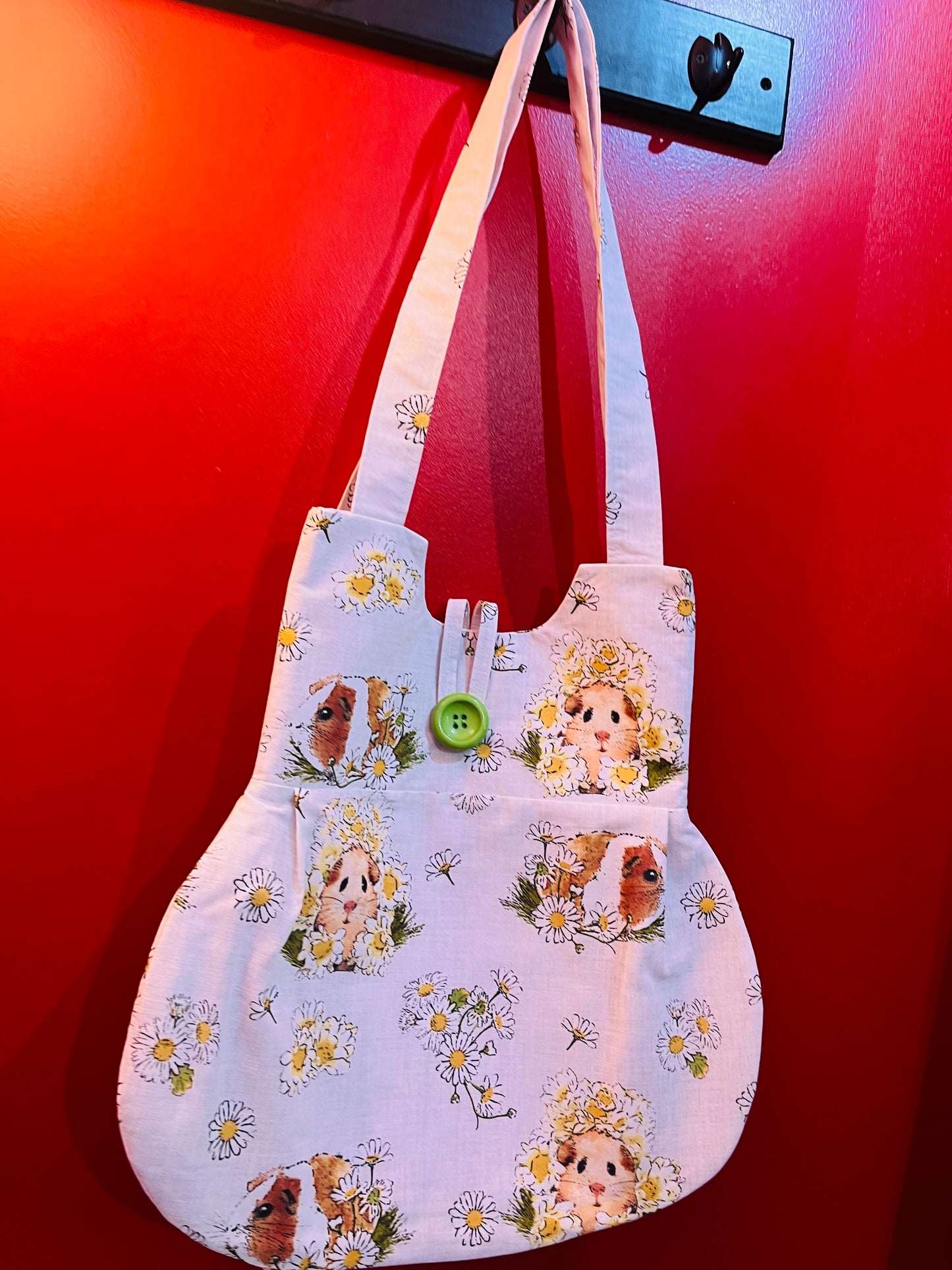 Handmade Guinea Pig Vintage Fabric Handbag