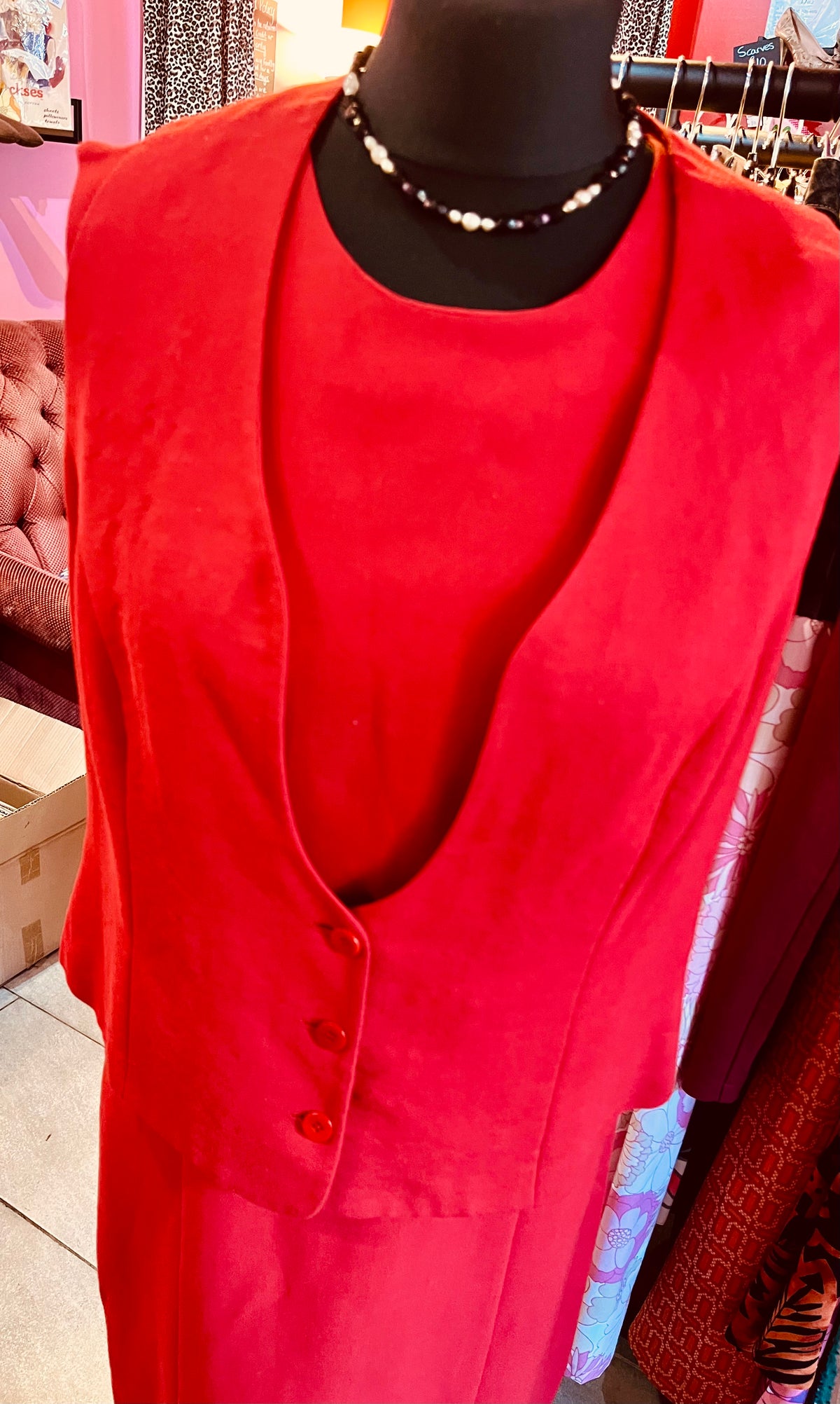 1980s Armani ‘Mani’ Collection Red Waistcoat