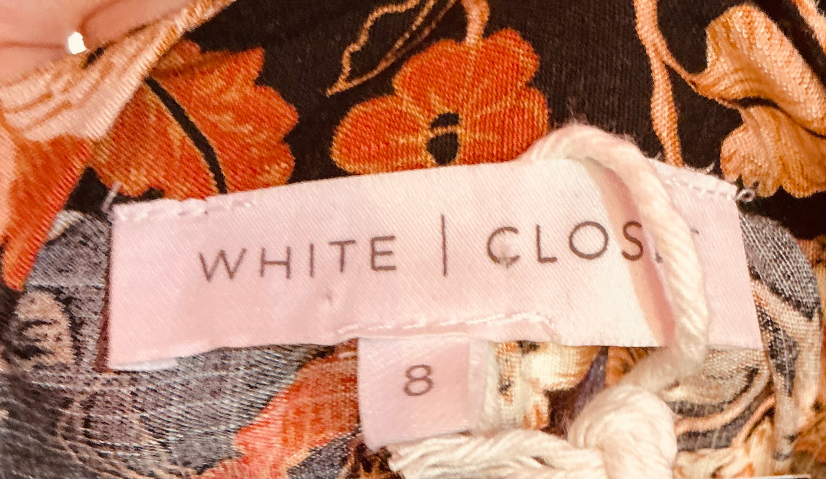 1970s Boho Style White Closet Babydoll Dress