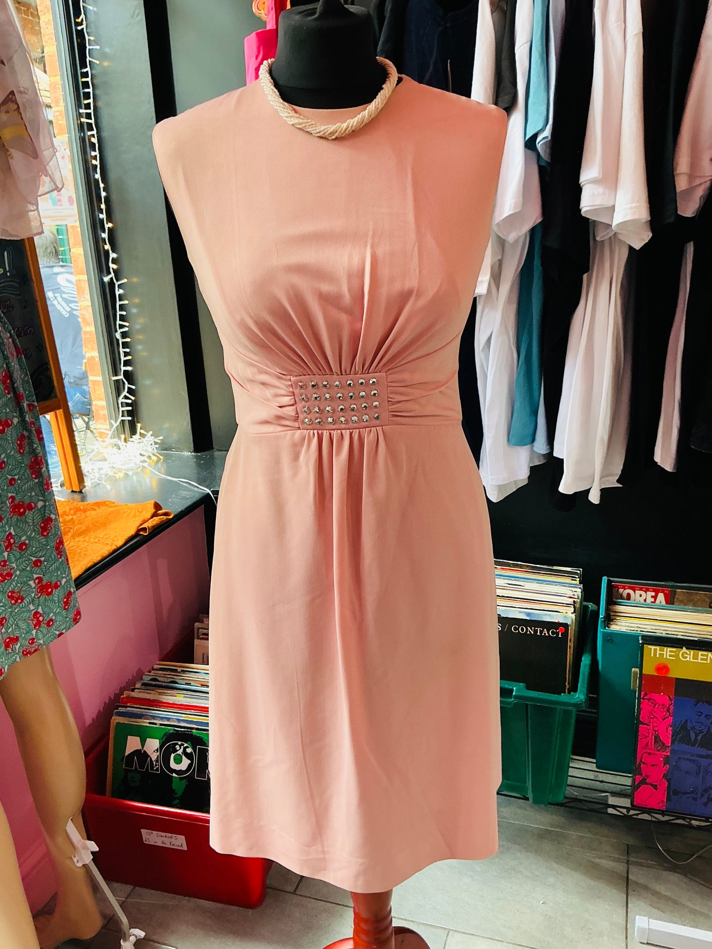 1960s Vintage Blanes of London Pink Cocktail Dress
