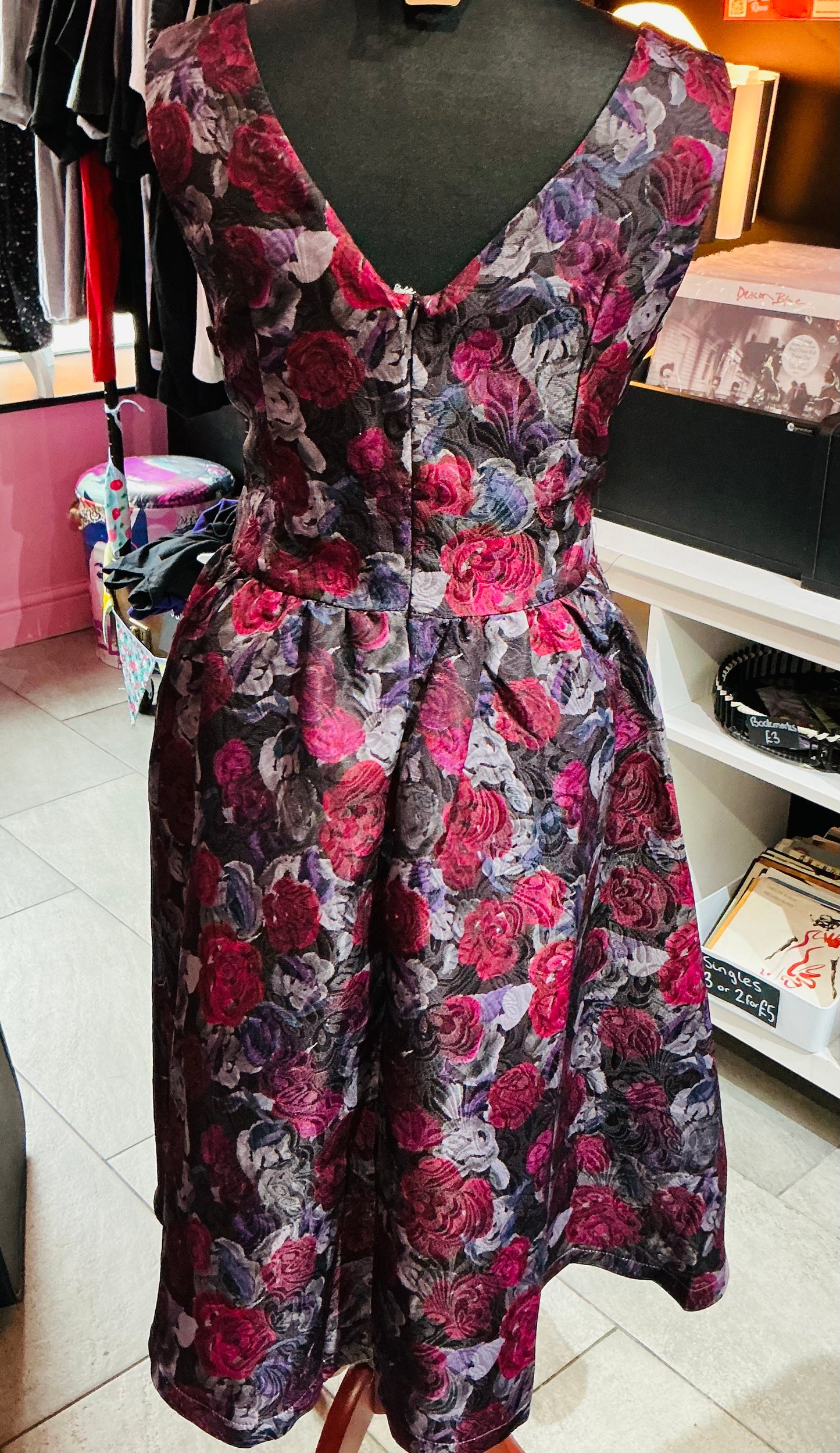 Winter Rose 1950s Style Lindy Bop A-line Dress