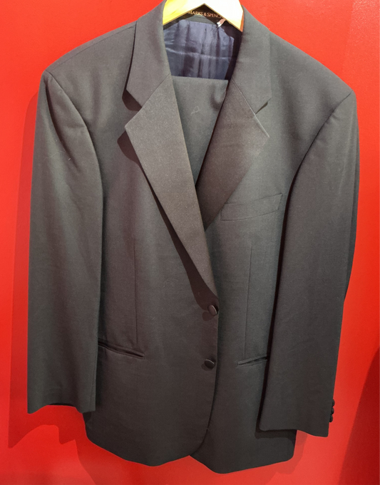St Michael 90s Vintage Black Suit & Trousers