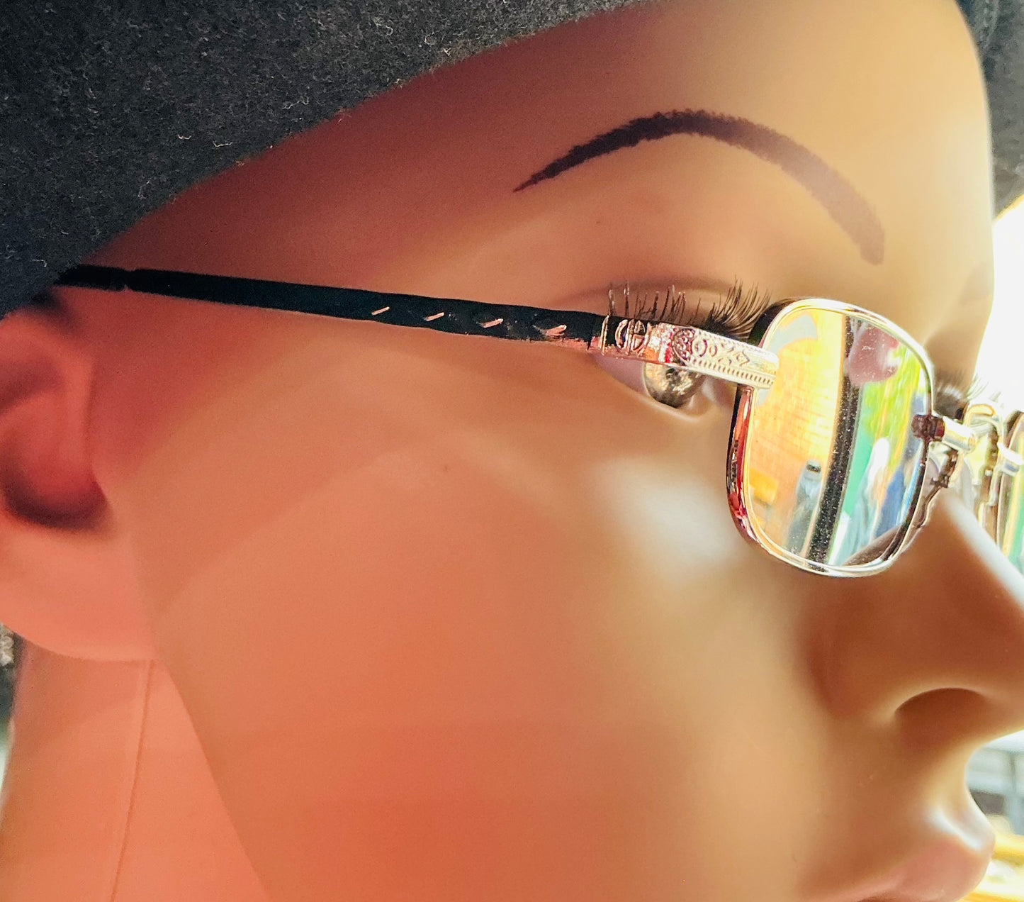 Small 1970s Style Silver Sunglasses