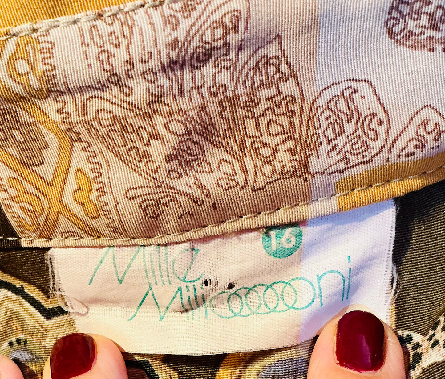 1980s Vintage Mille Millicooni Patterned Shirt