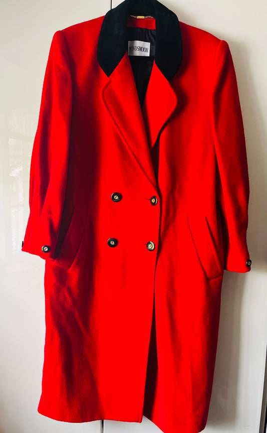 Windsmoor 1980s Vintage Red Overcoat