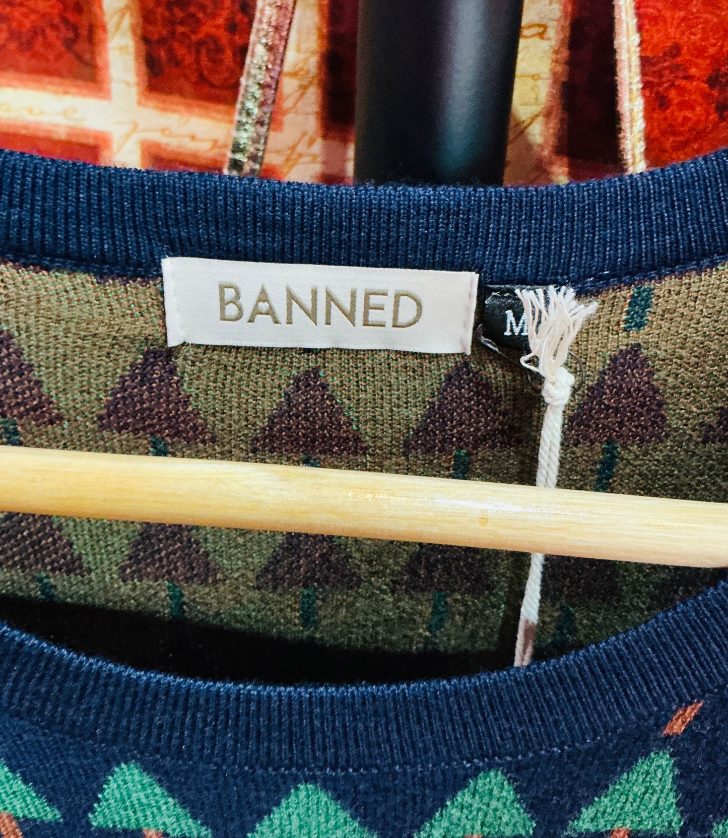 Banned Apparel Merry Holiday Tree Christmas Jumper Red/Green