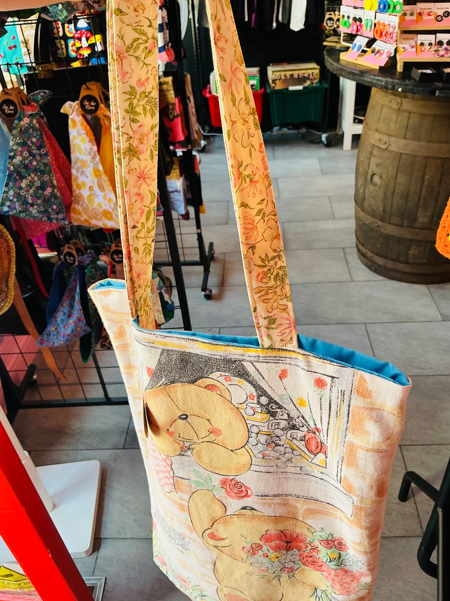 Handmade Vintage Fabric Forever Friends Tote Bag
