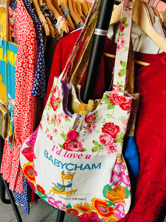 Handmade “I’d Love a Babycham” Handbag