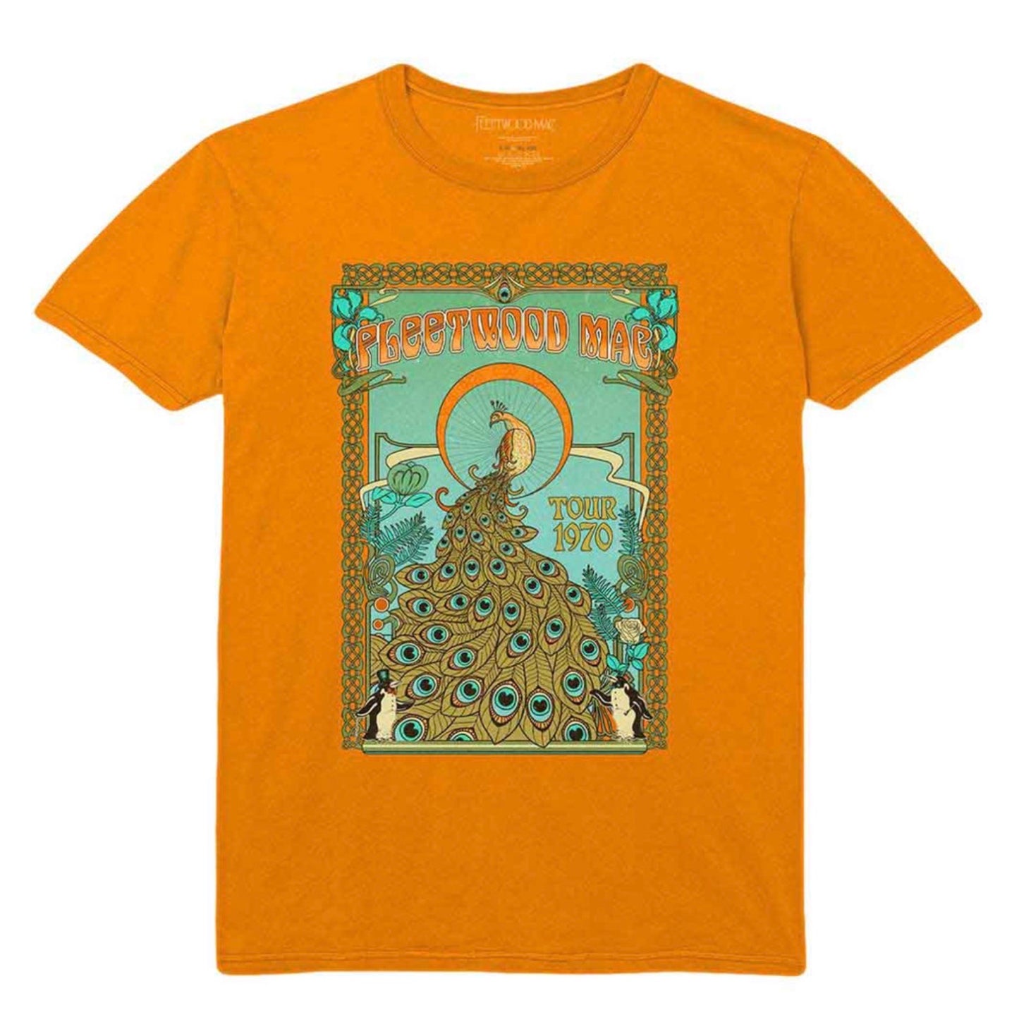 Orange Peacock Fleetwood Mac Band Top