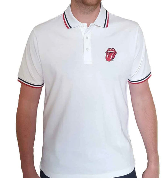 Rolling Stones White Polo Shirt