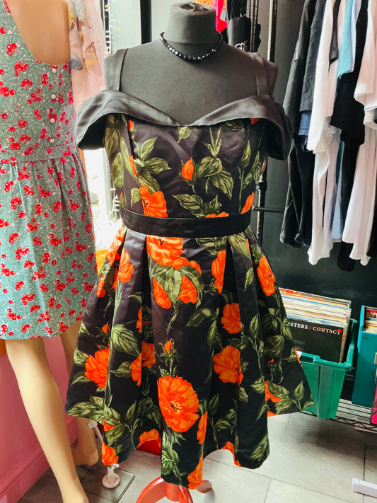 Horrockses Orange Floral Dress