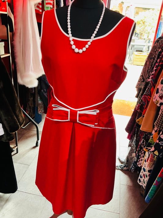 Phase Eight 1960s Style Bright Red Dress