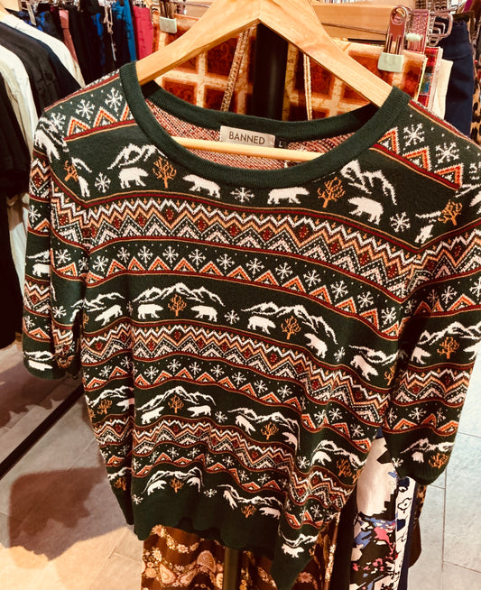 Banned Apparel Christmas Bear Jumper