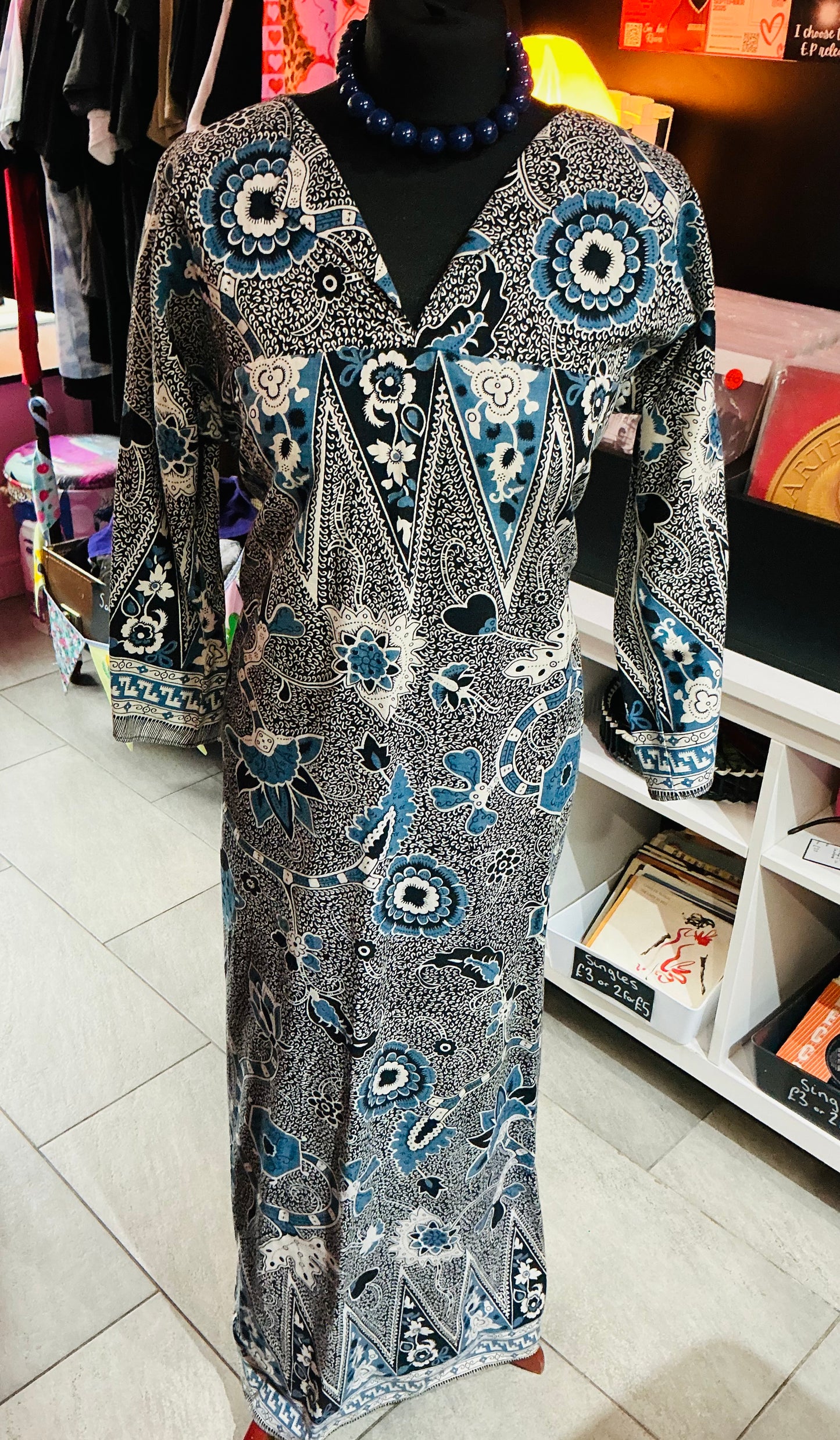 1970s Vintage St Michael Kaftan Style Floral