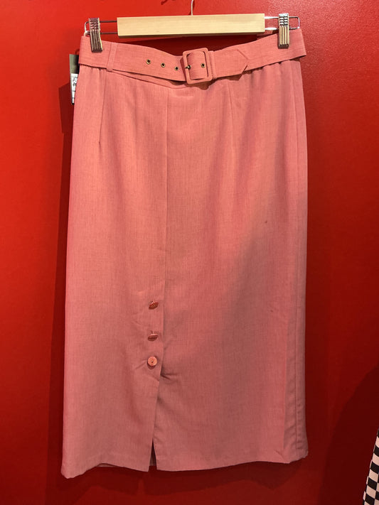 1980s Vintage Jacques Vert Pink Vintage Midi Skirt